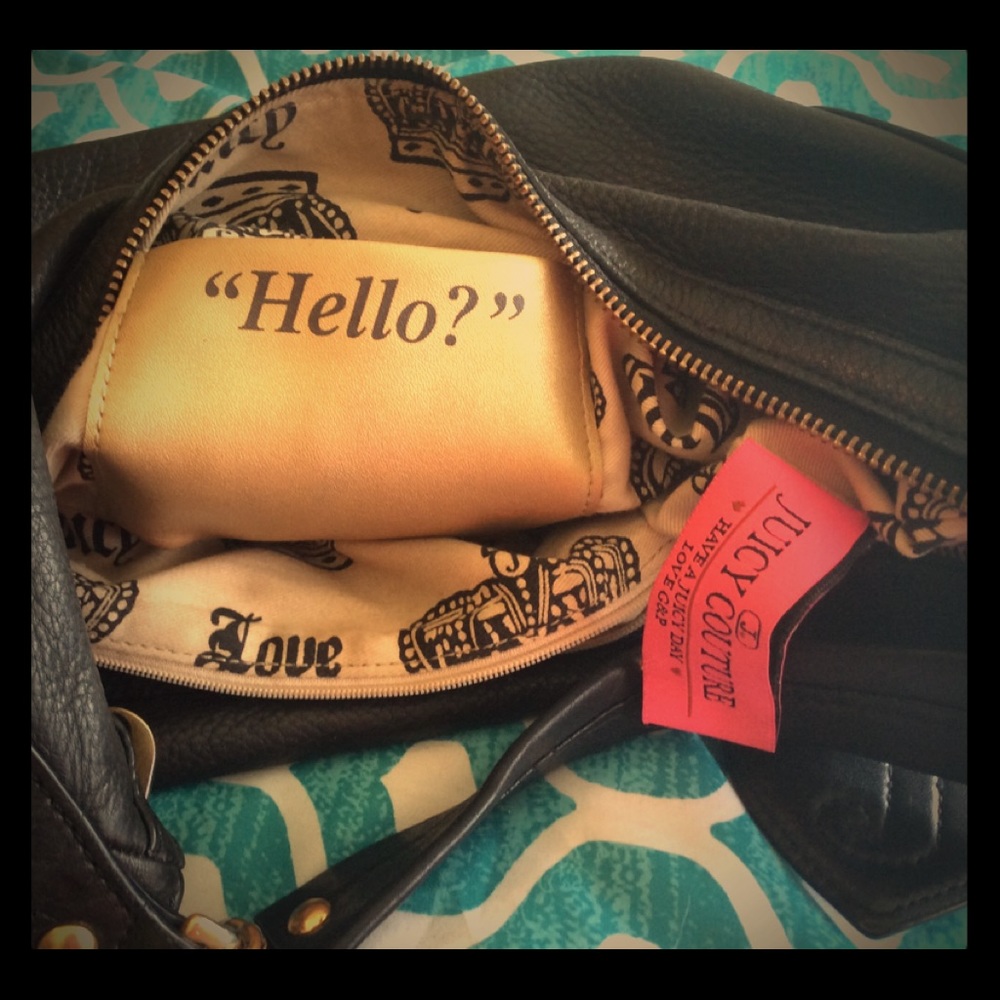 💯JUICY~ Black Leather Hobo ~ EUC 💯